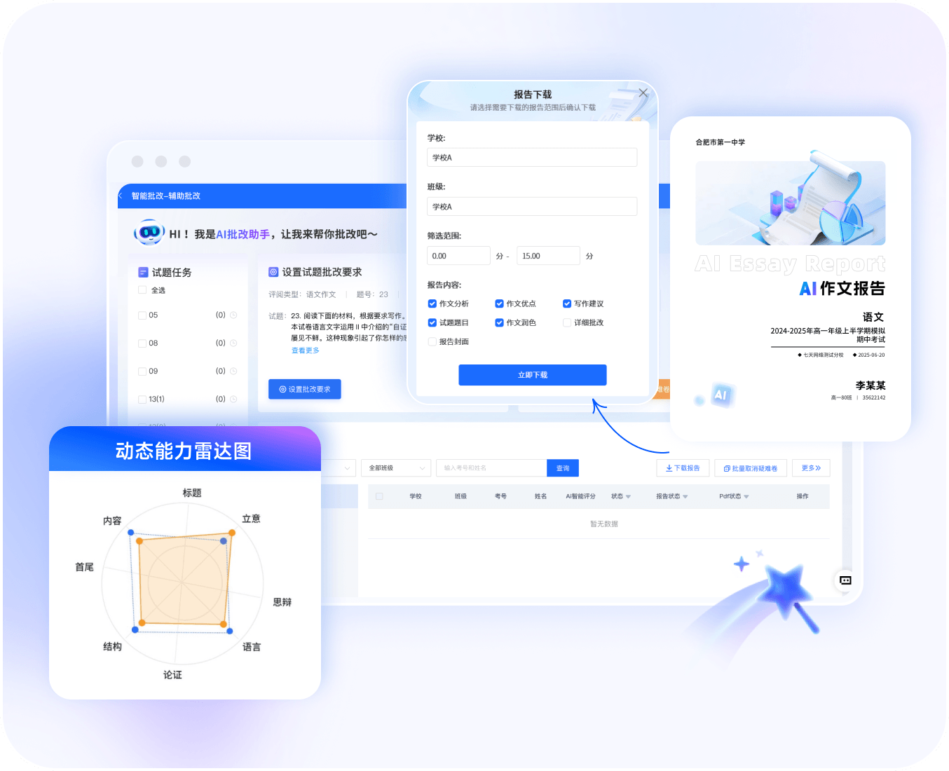 作文分析报告产品示意